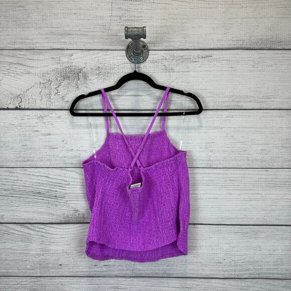 A New Day Plus Size Purple Smocked Spring Crop Tank Size XXL - Picture 5 of 6